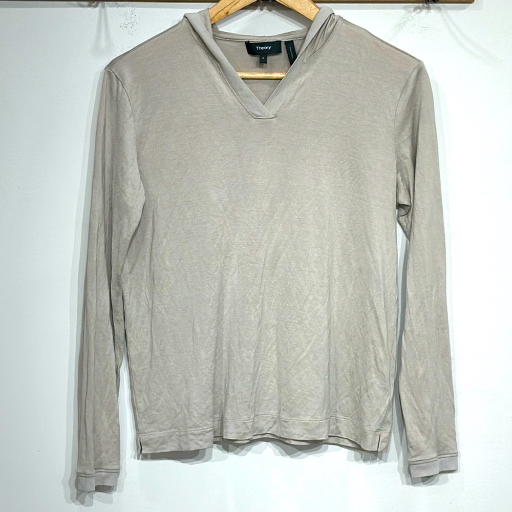 Theory Hooded long sleeve top